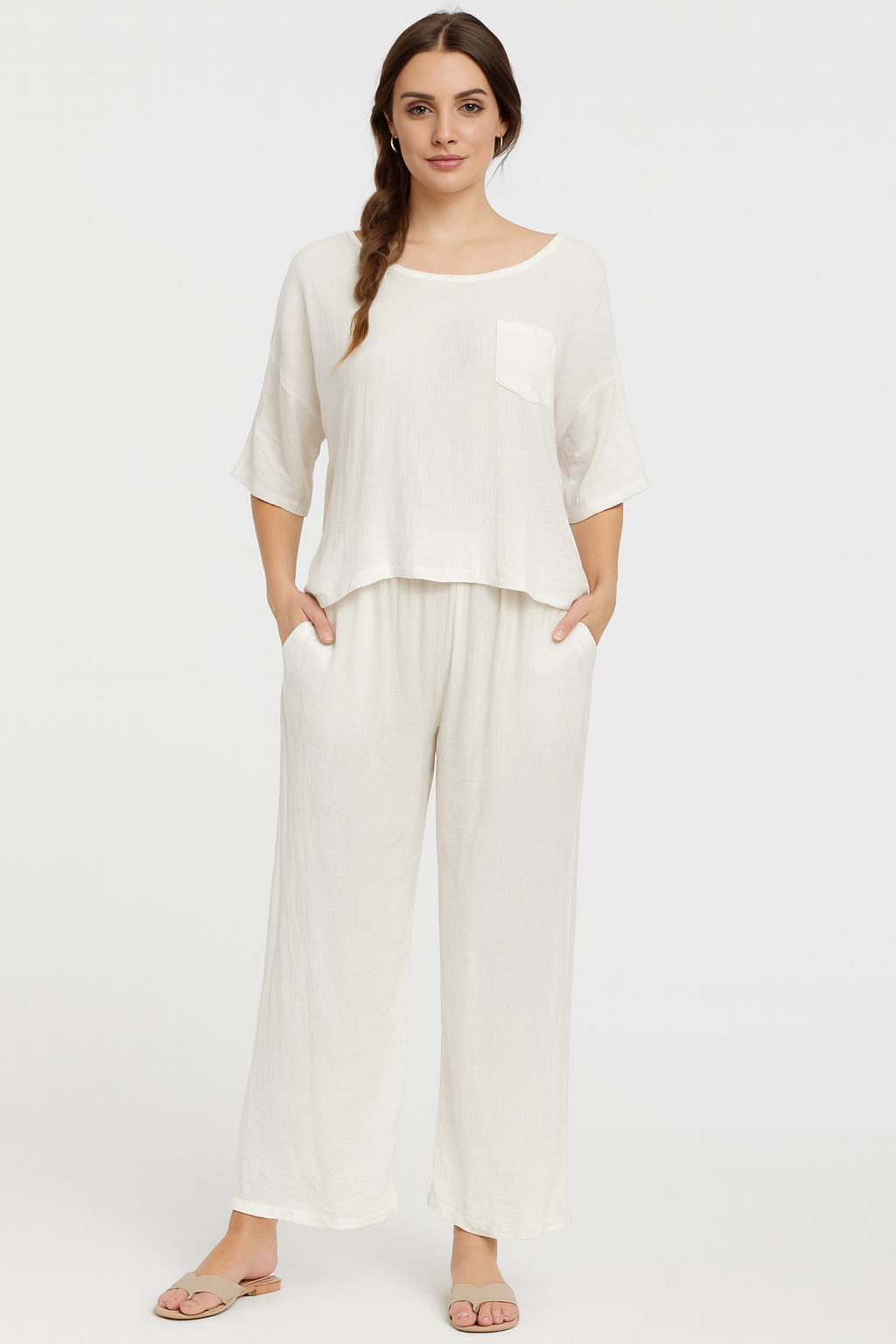 Solid Gauze Pants