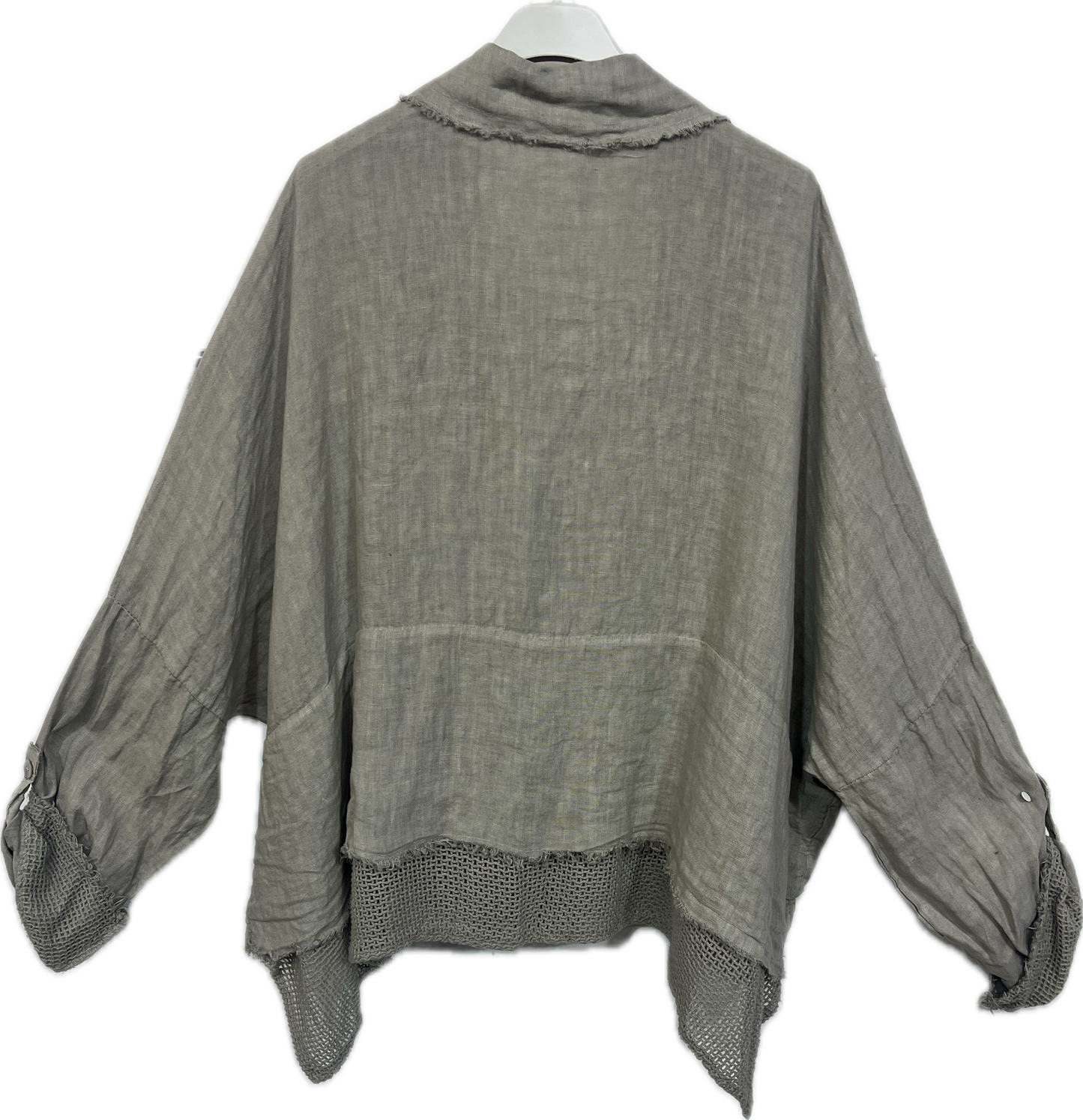 Linen Fishnet Cardigan