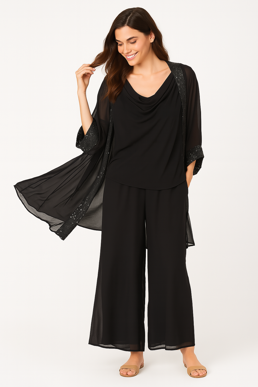 Silk Sequin Cardigan