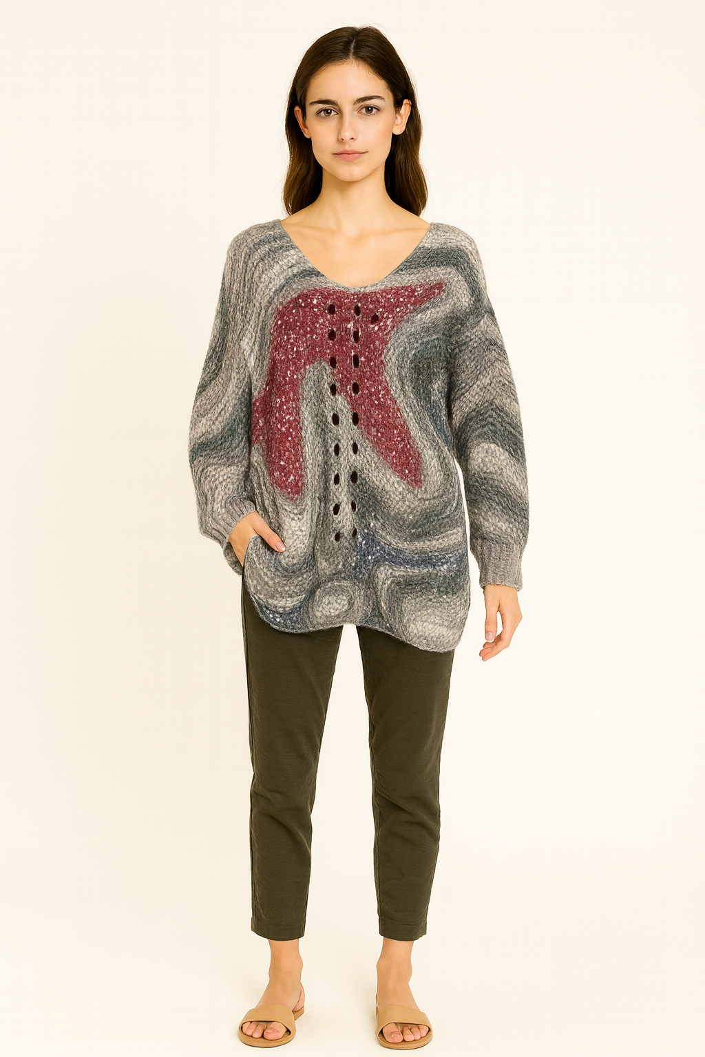 Molten Flow Knit Sweater