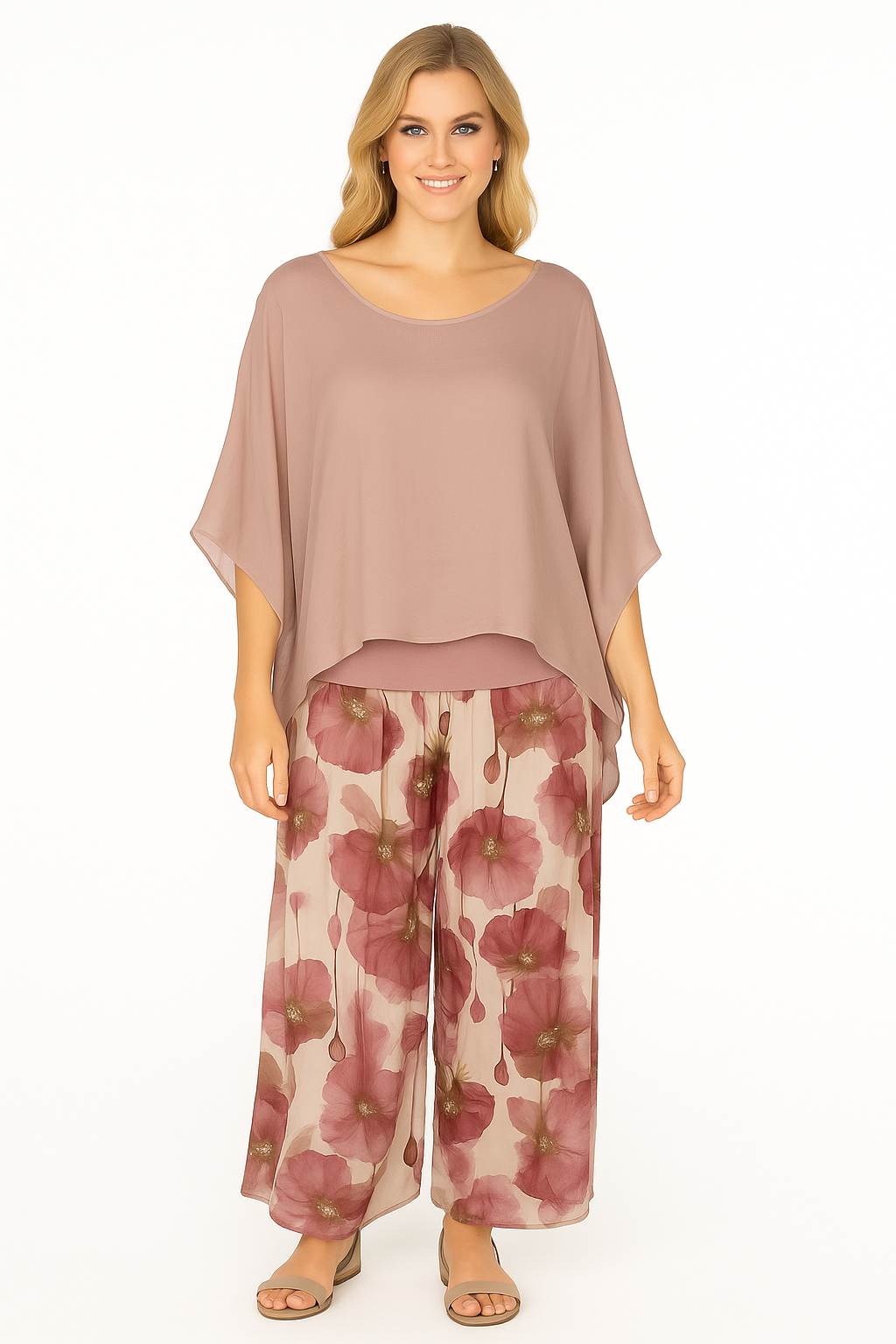 Floral Silk Pants