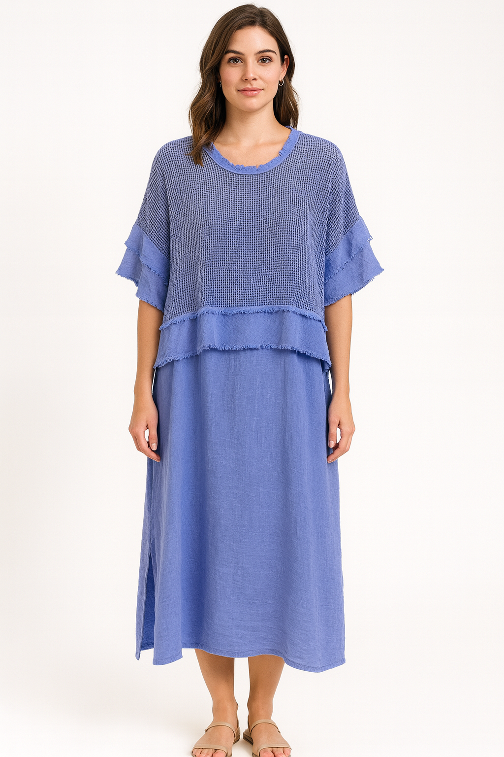 Fishnet Ruffle Dress