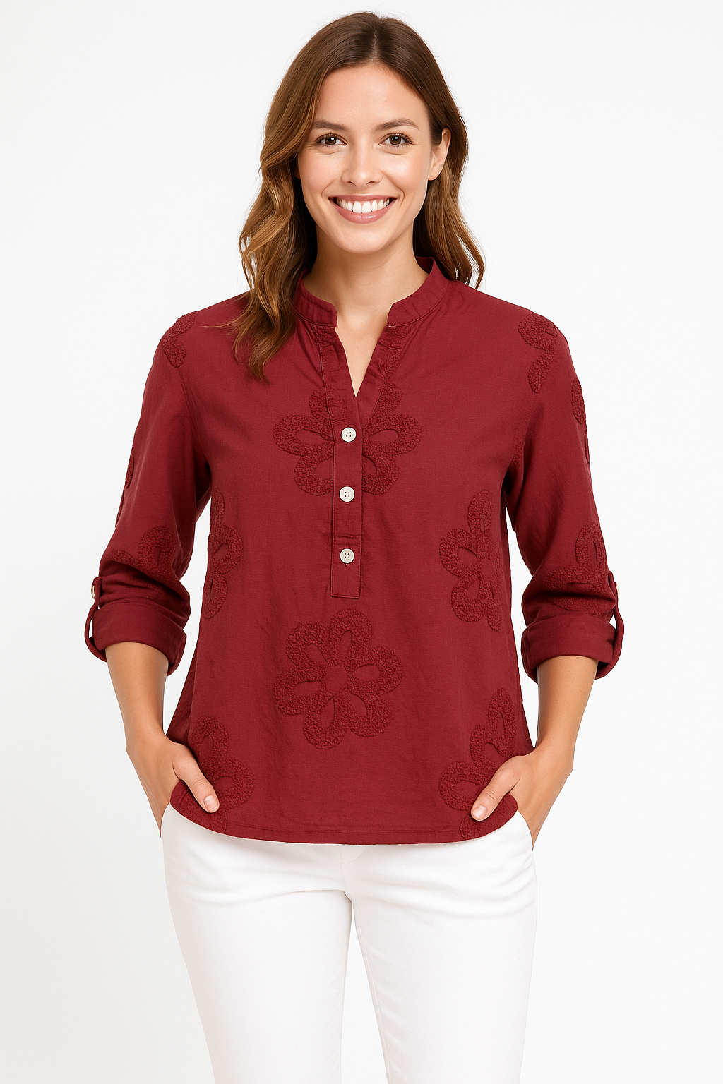 Floral Embroidery Top