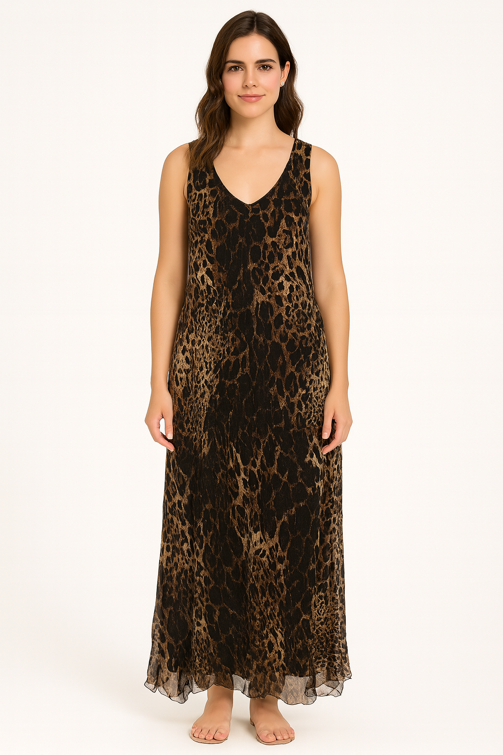 Leopard Silk Dress
