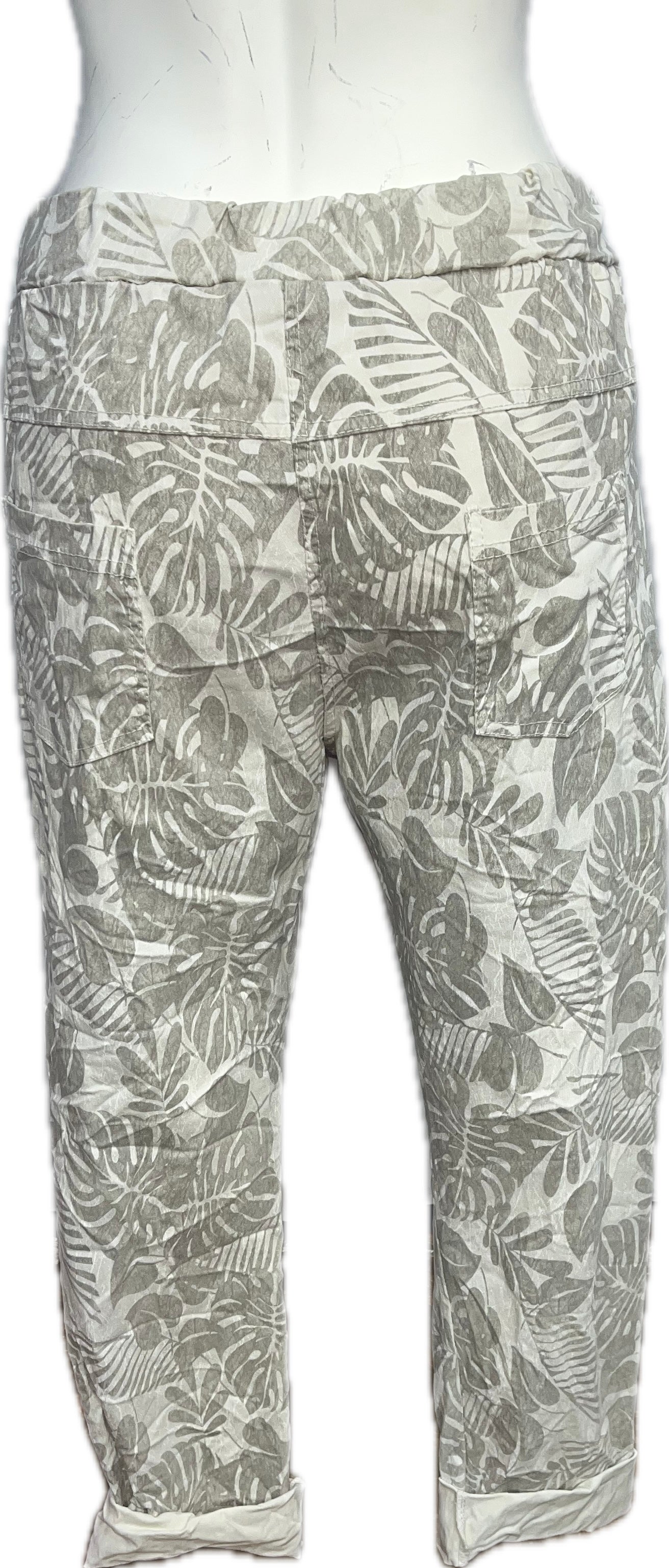 Leaf print Stretch Pant