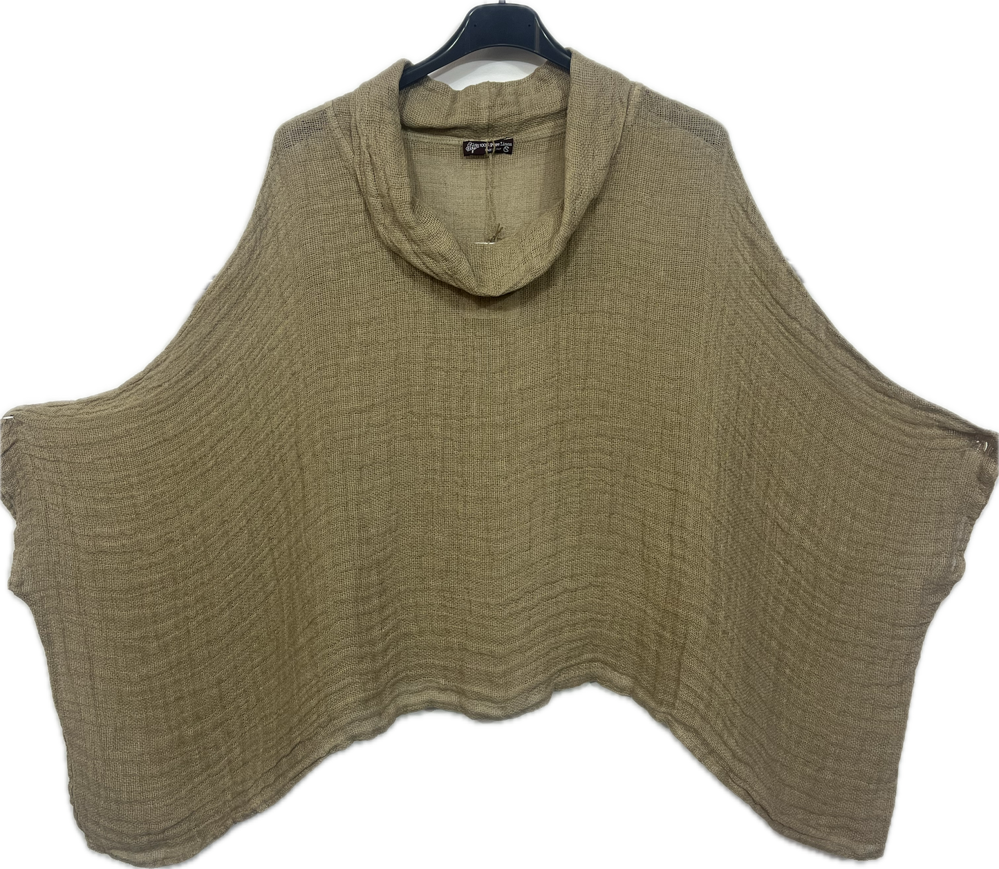 Linen Cowl Neck Top