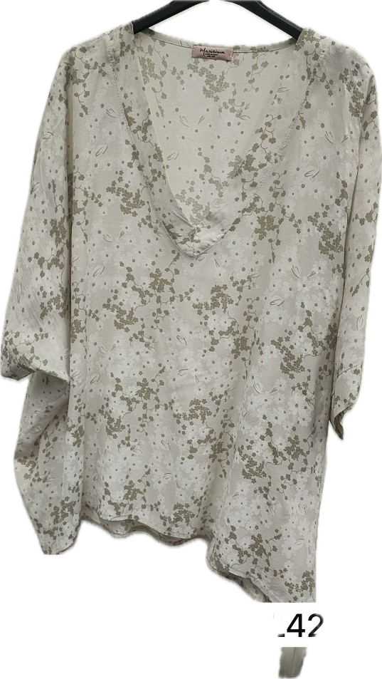Vintage Floral V-Neck Top