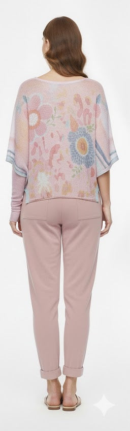 Soft Blossoms Mesh Top