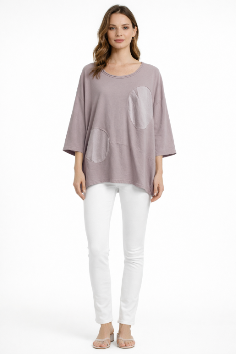 Abstract Cotton High-low Top