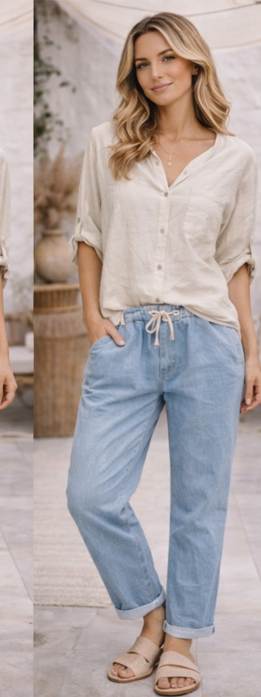 Vintage-Wash Frayed Jogger Pants