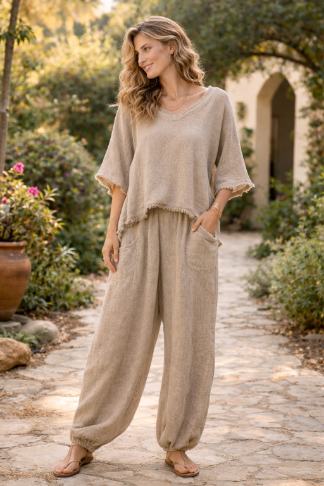 Gauze Frayed Top