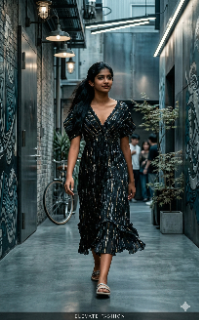 Obsidian Streak Fusion Dress