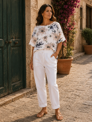 Soft Bloom Mesh Top
