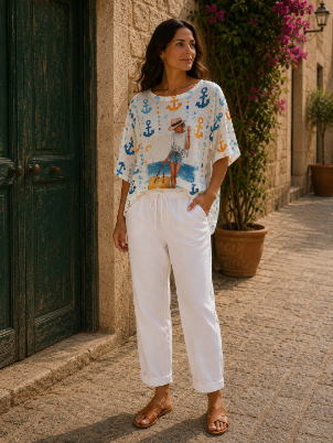 Nautical Anchor Mesh Top