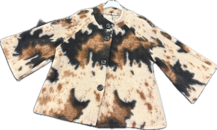 Cow Print Button Up Jacket