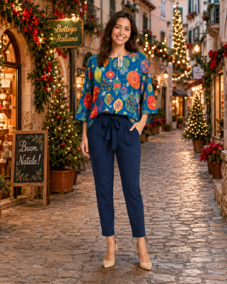 9066 Holiday Ornament Knit Top