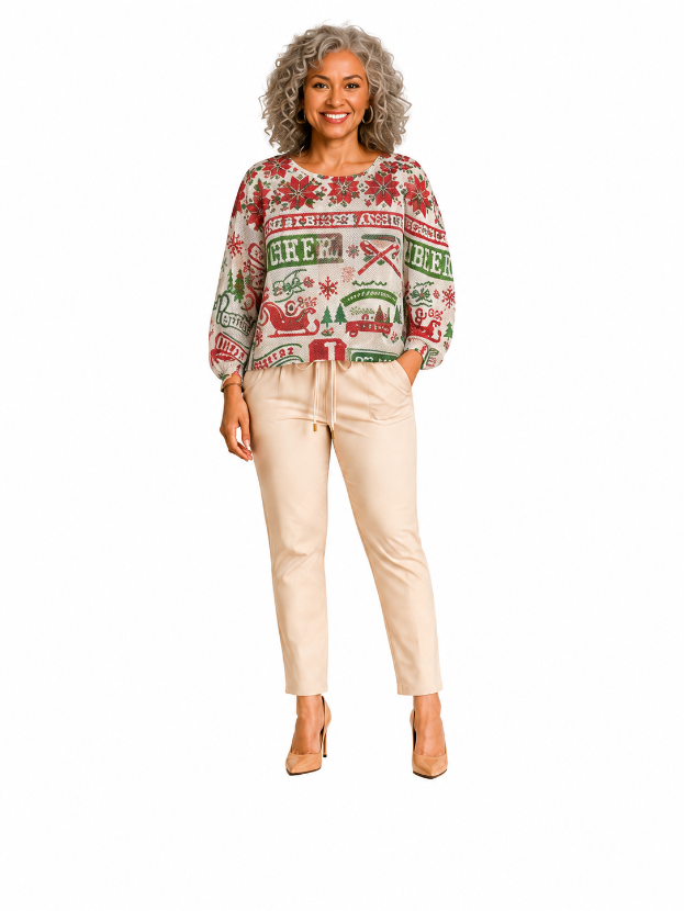9066 Holiday Cheer Knit Top