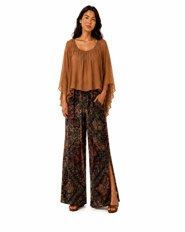 67081 Patchwork Leg Pants