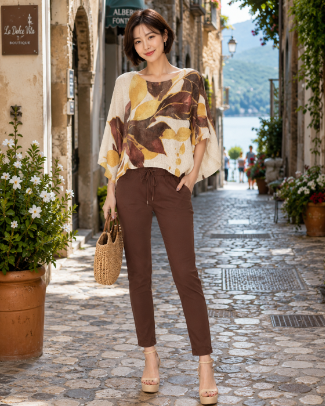 15150 Botanical Print Top