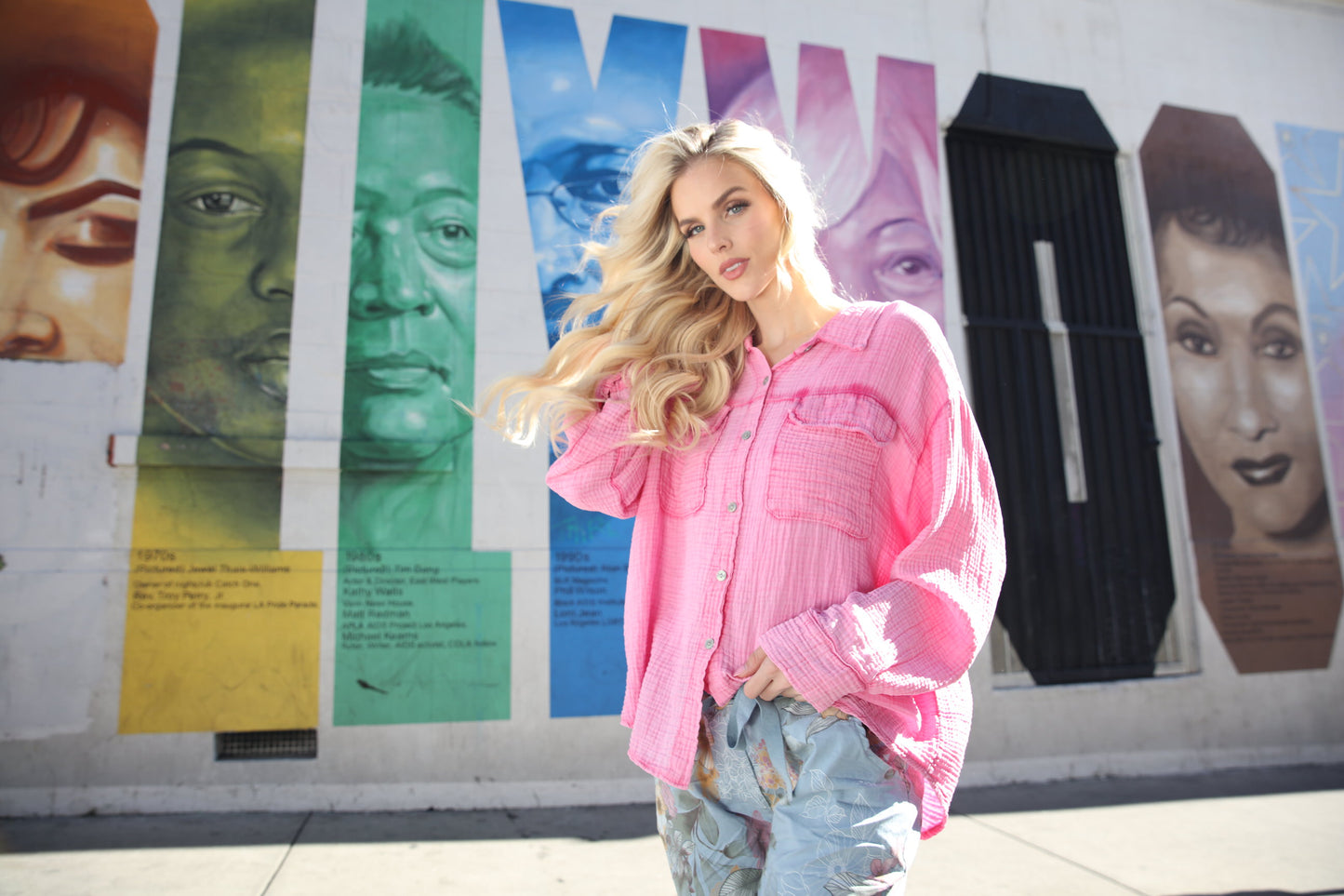 Textured Cotton Pocket Button-Up