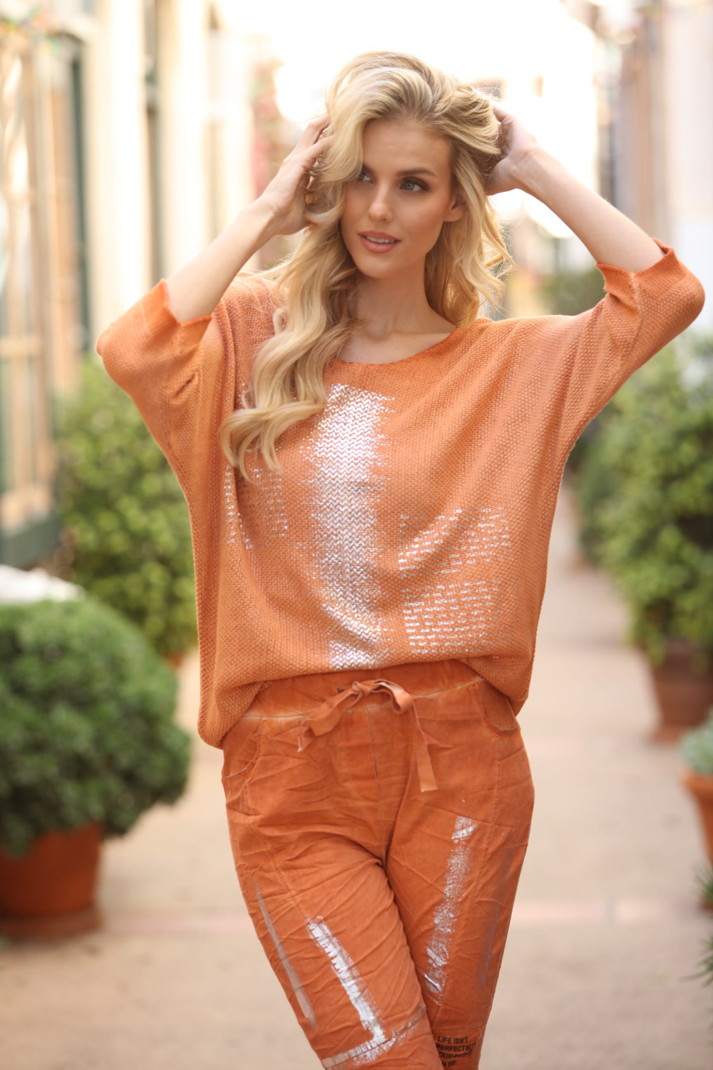 Sweater with Silver Foil