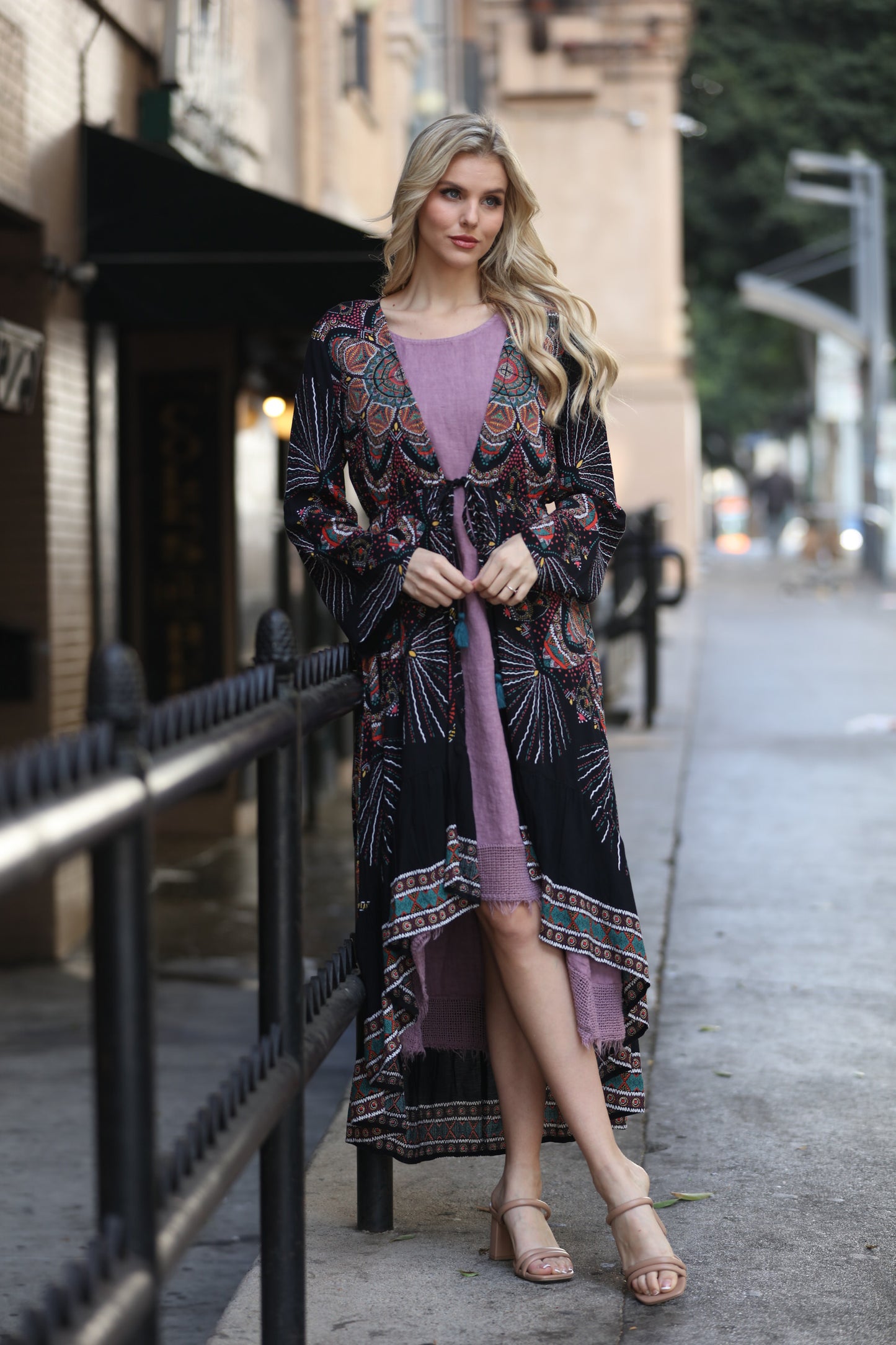 Print long jacket