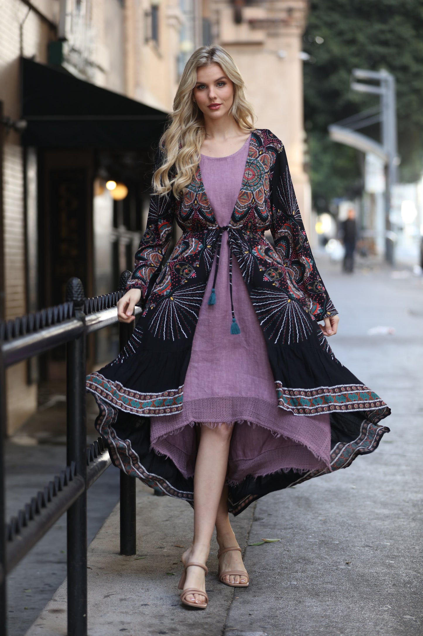 Print long jacket