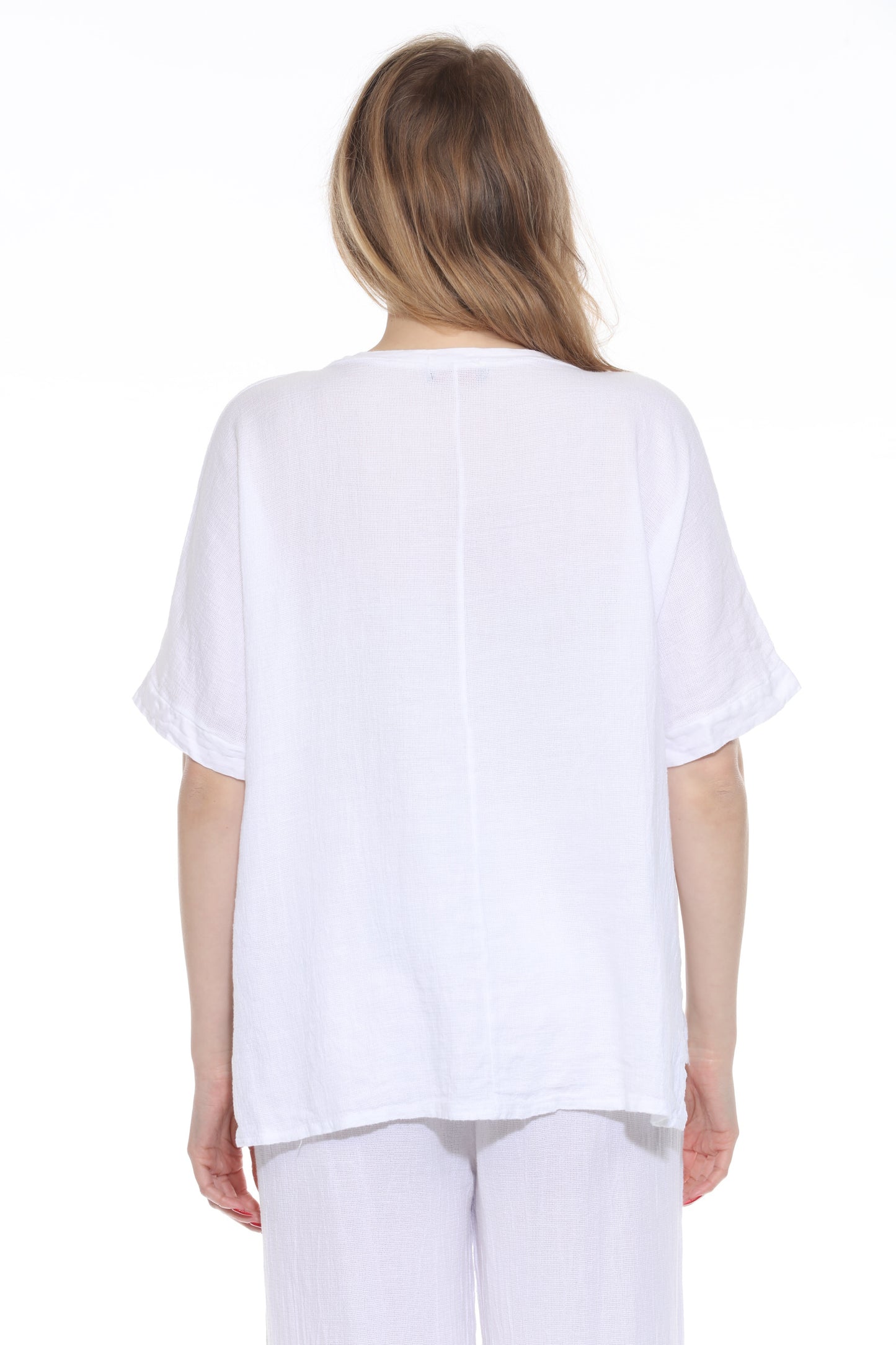 Gauze V-neck Top