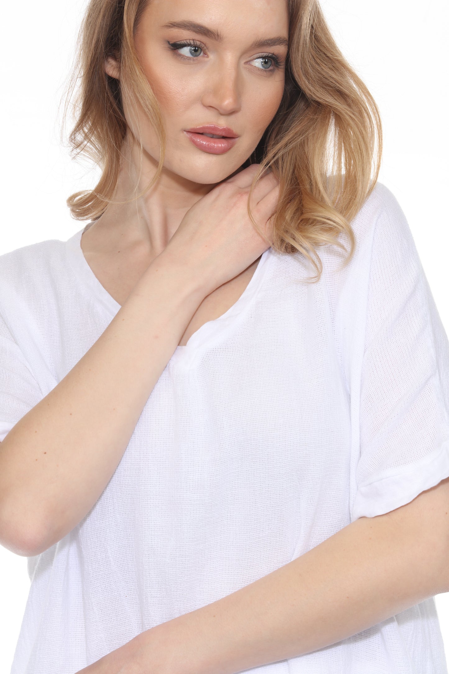 Gauze V-neck Top