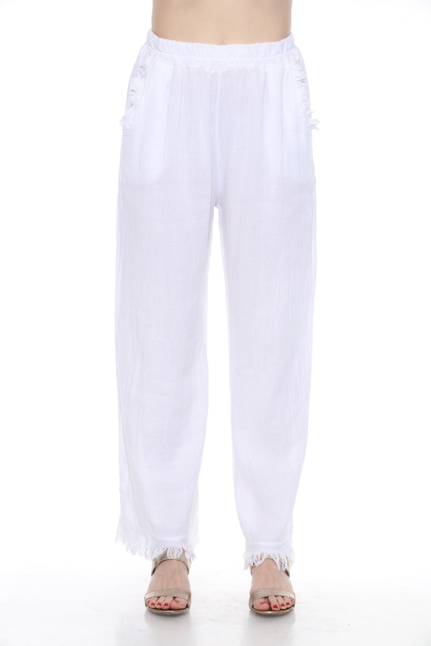 Gauze Ruffled Pants