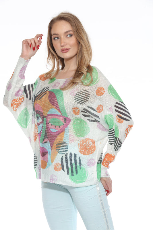 Abstract Face Mesh Top