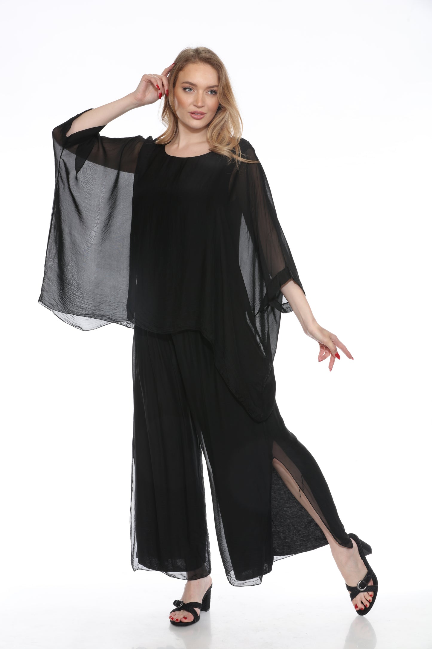 Silk Pant With Slit