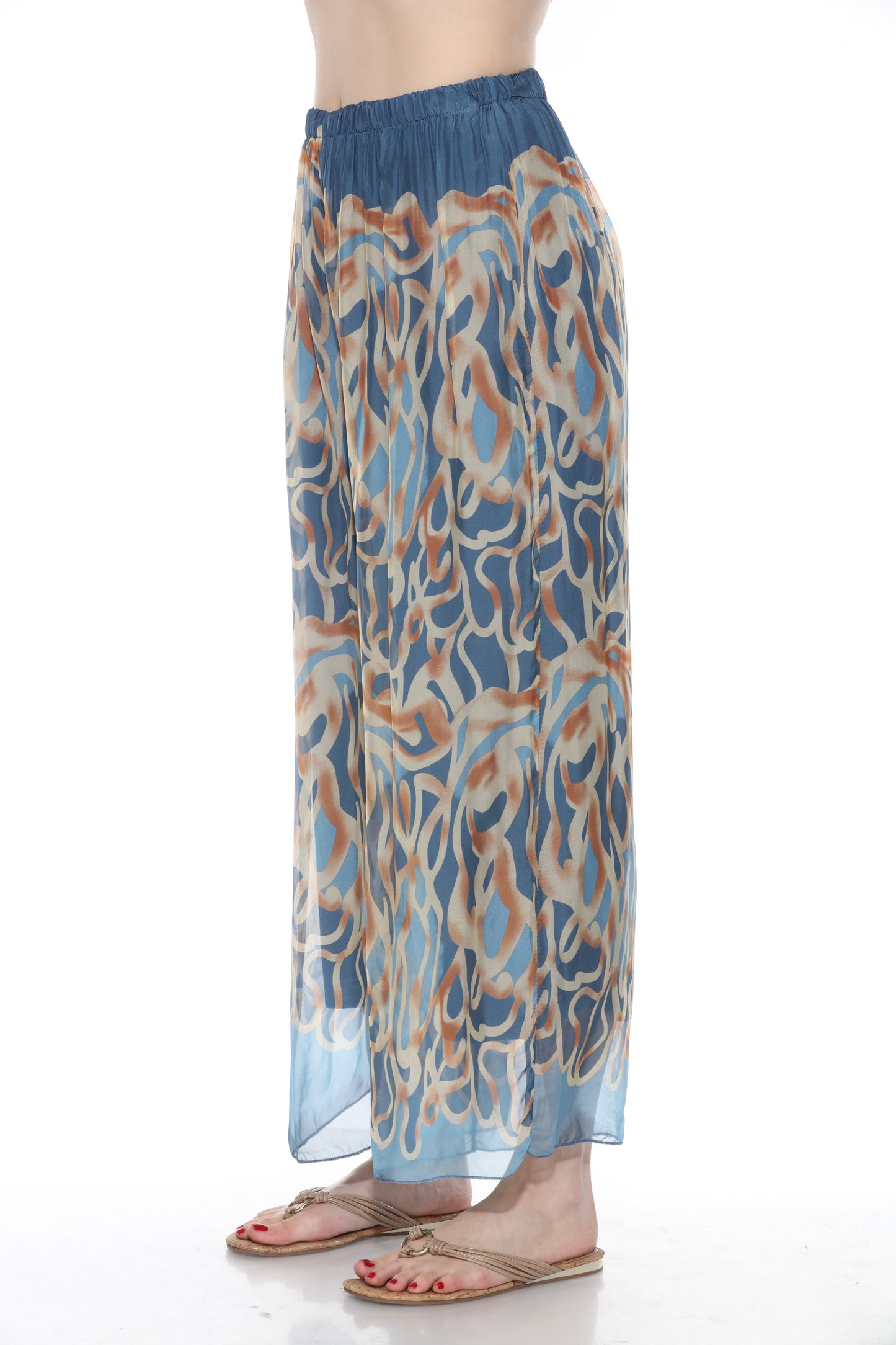 Abstract Silk Pant