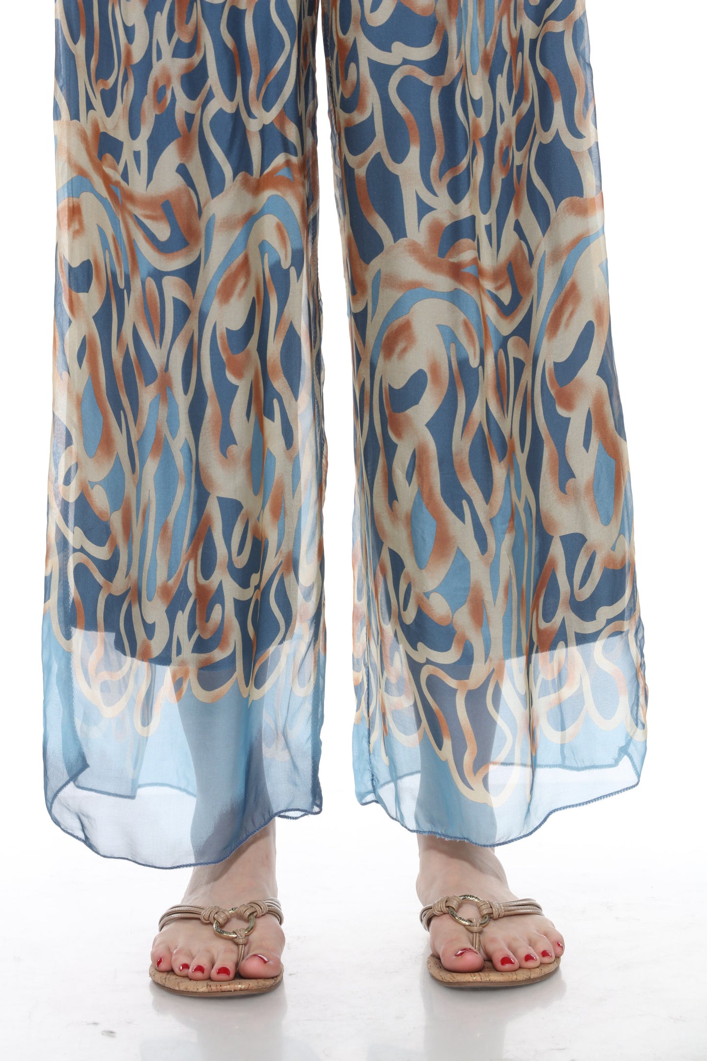 Abstract Silk Pant