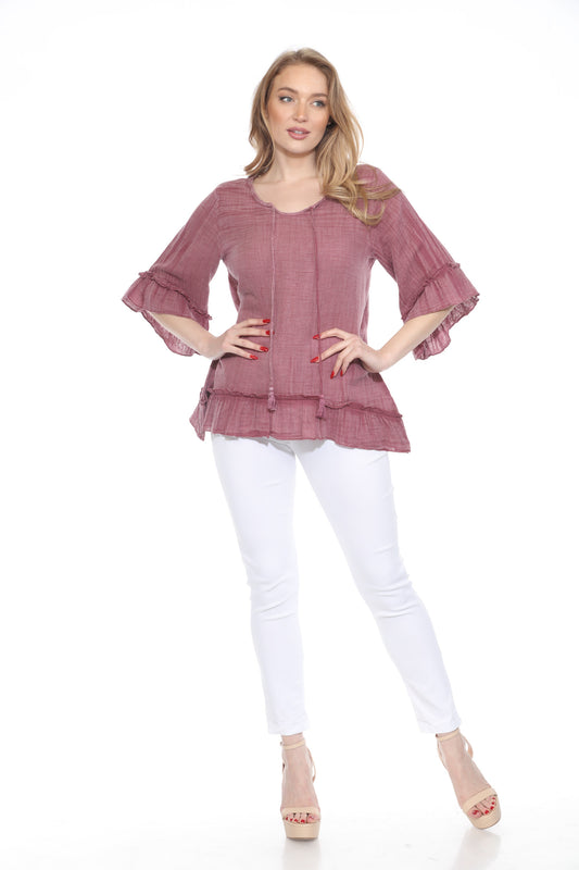 Ruffled Sleeves Top