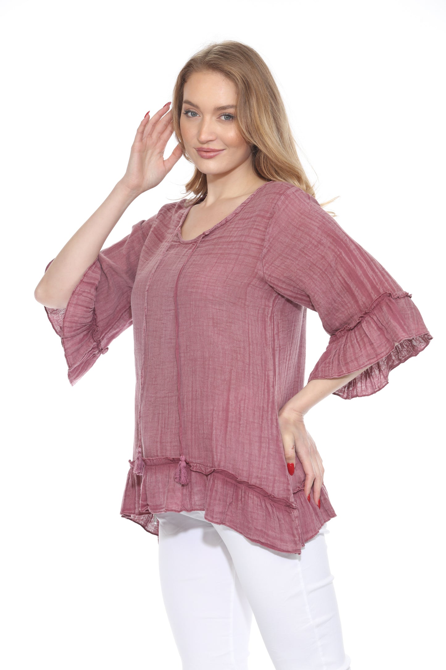 Ruffled Sleeves Top