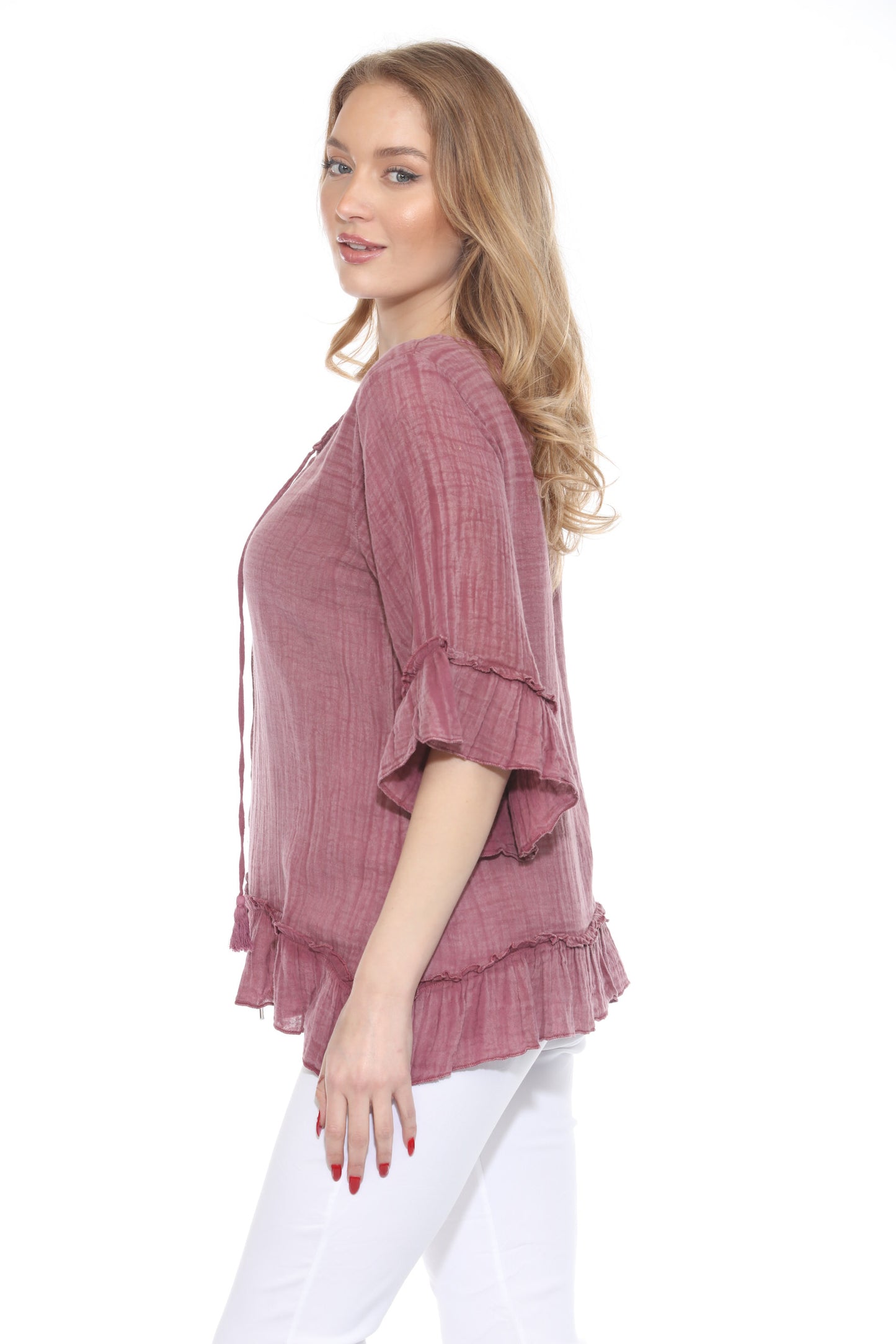 Ruffled Sleeves Top