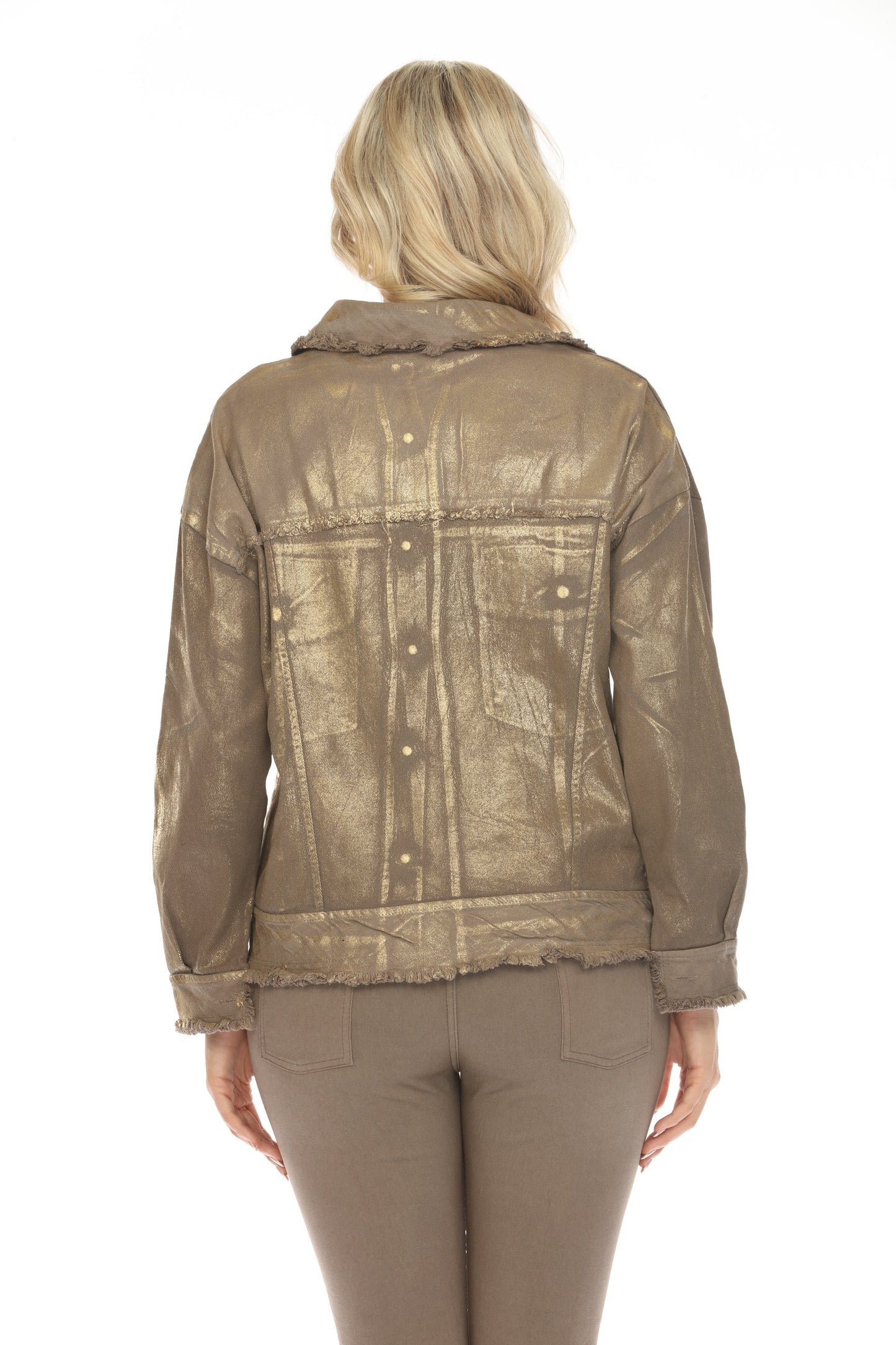 Button Down Jacket Gold Foiled