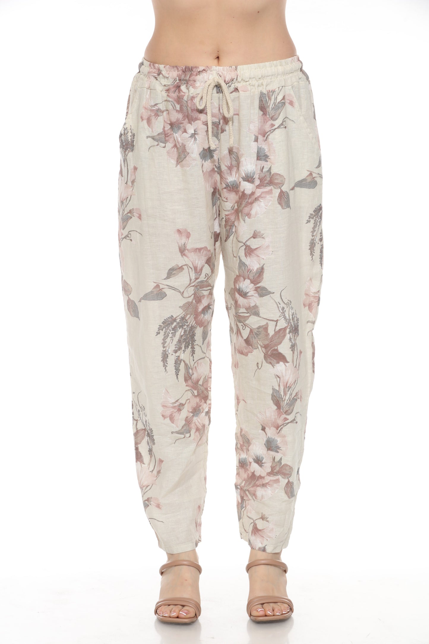 Floral Linen Pants