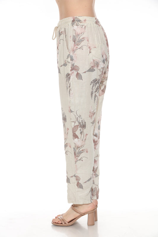 Floral Linen Pants