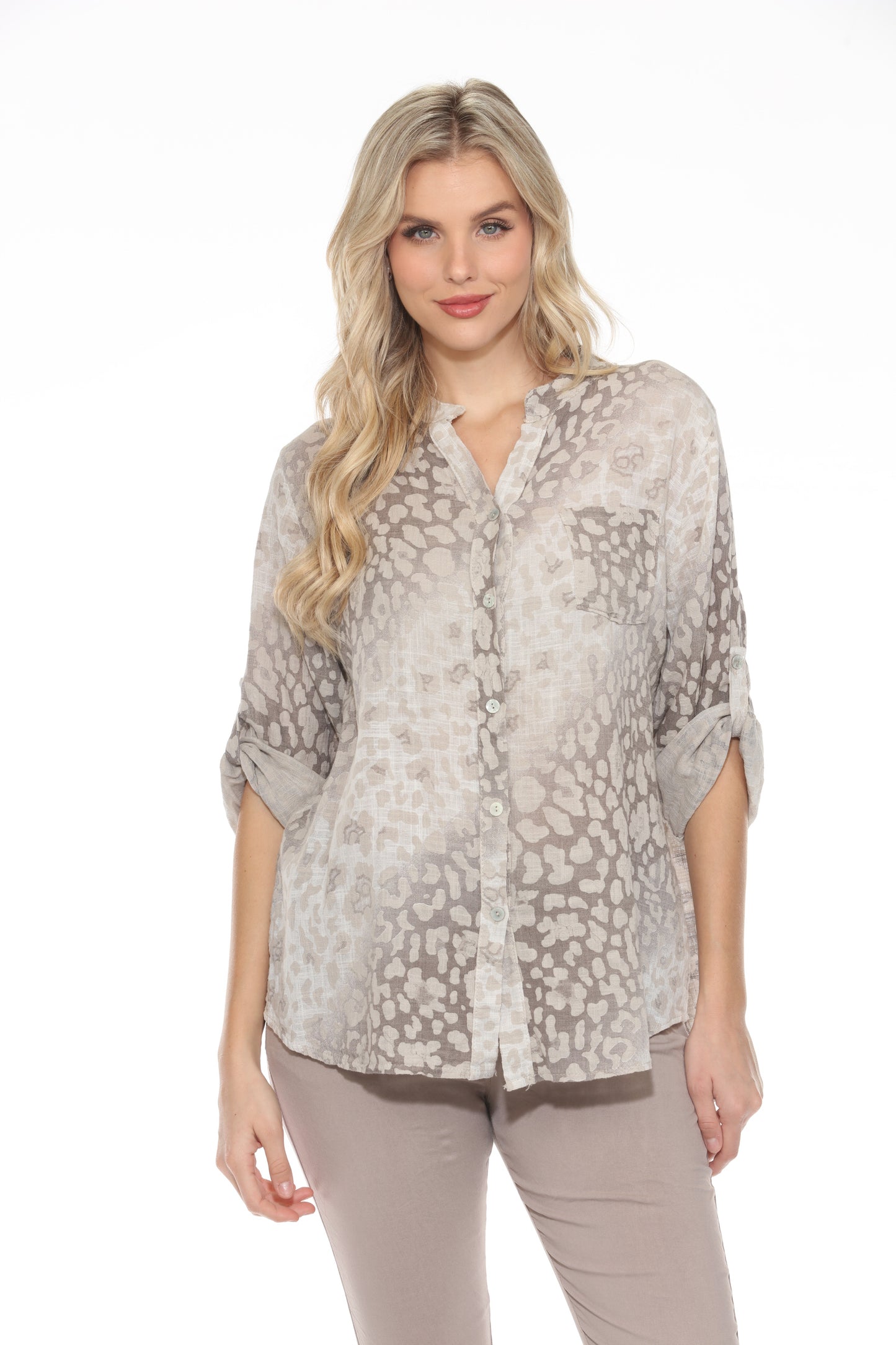 Snake Sequin Pocket Top