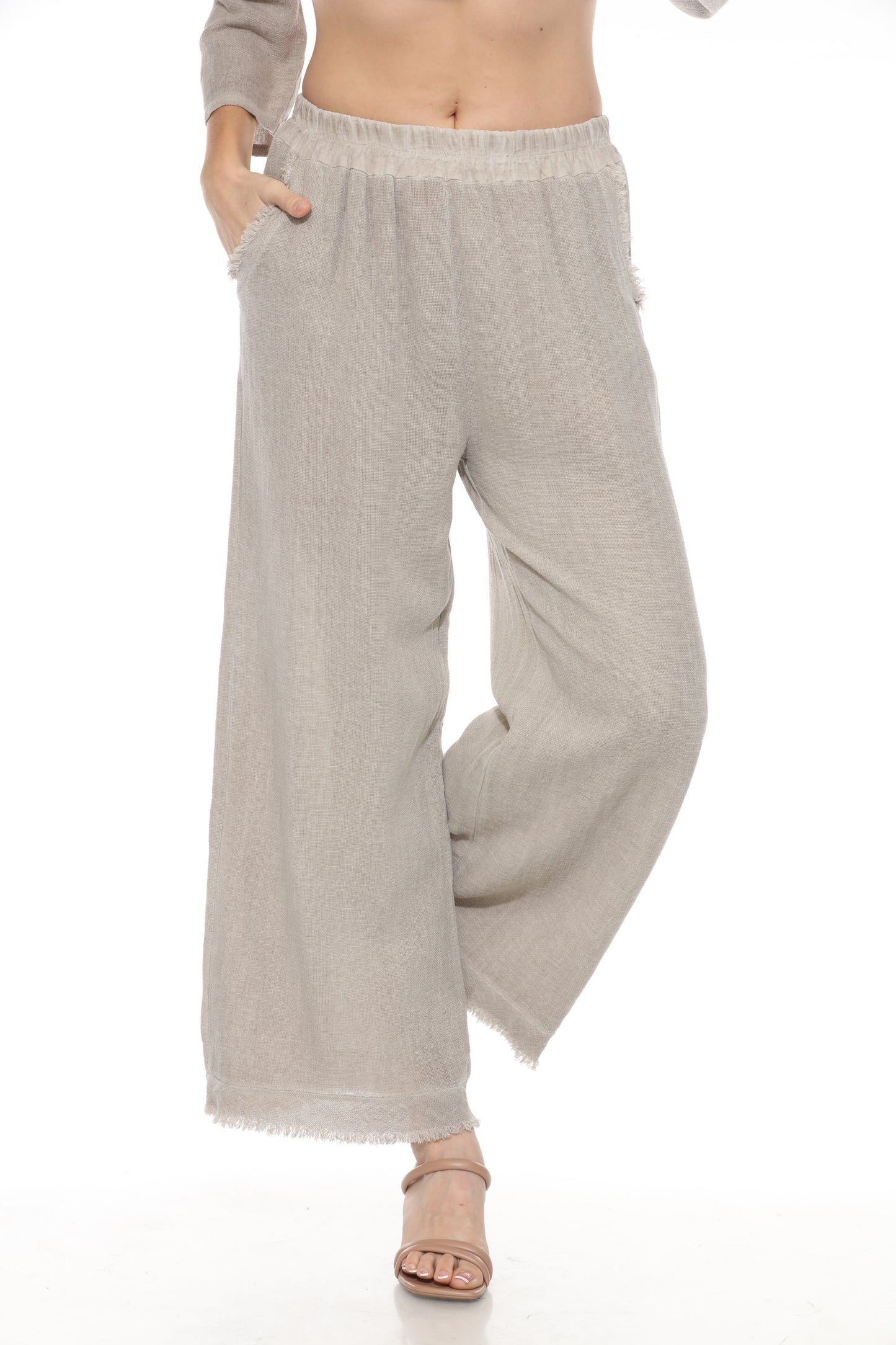 Gauze Ruffled Pants