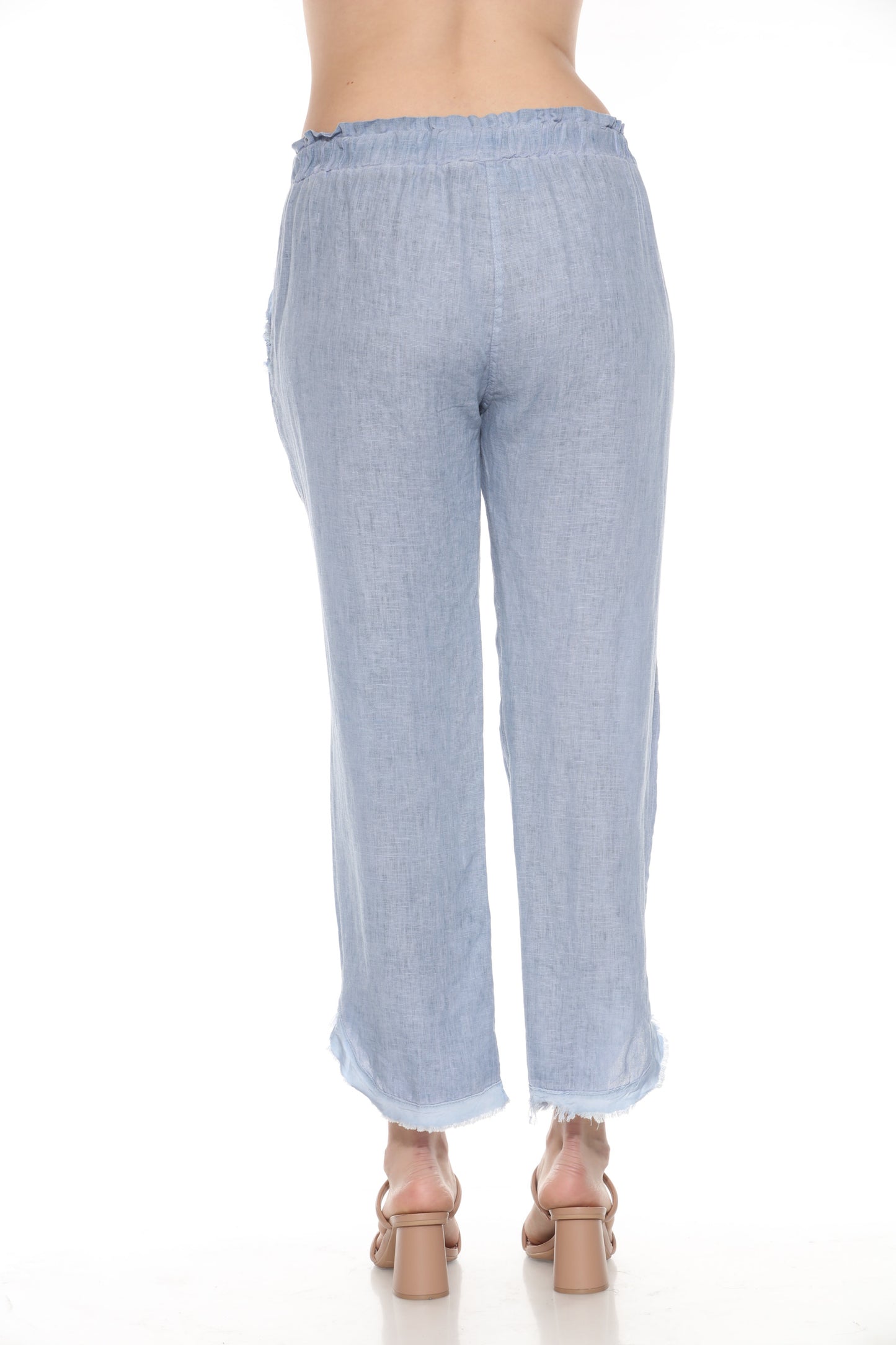 linen Pant With Bottom Cut