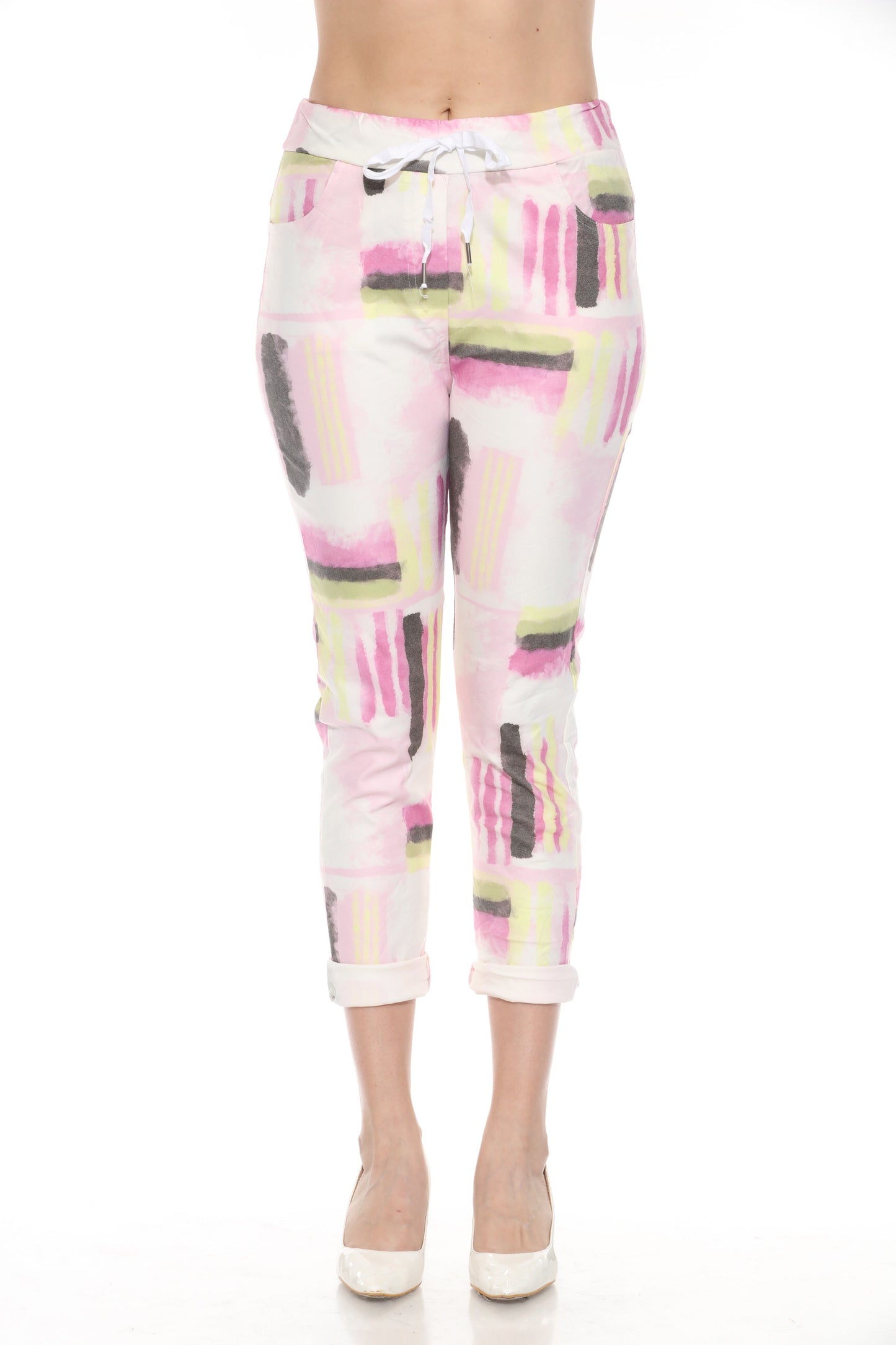 Abstract Stretch Pants