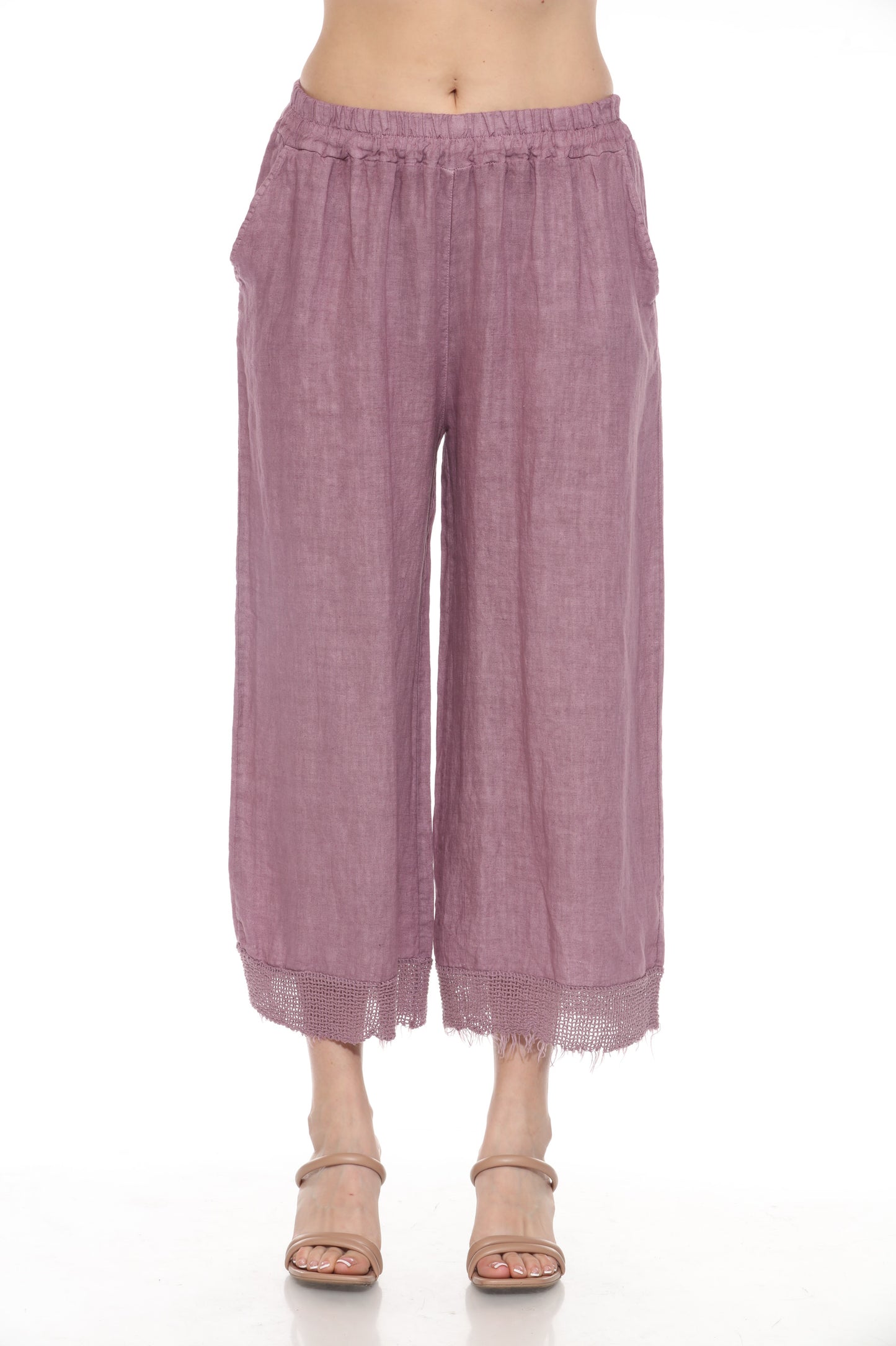 Linen Fishnet Pants