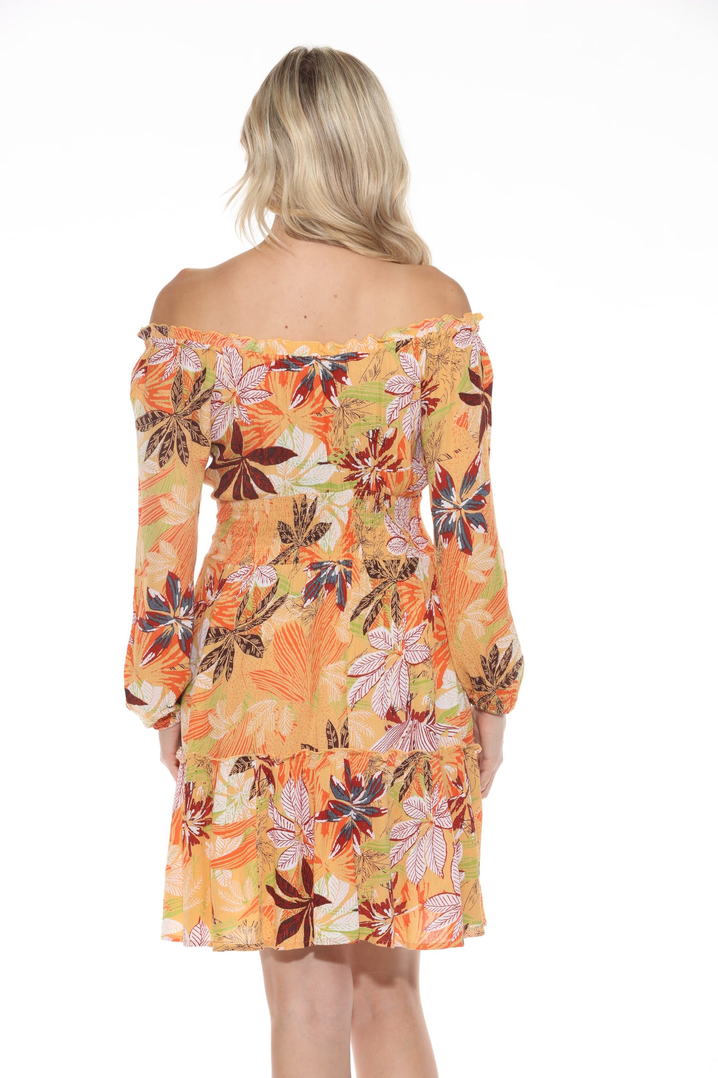 Floral Indian off-shoulder Dress