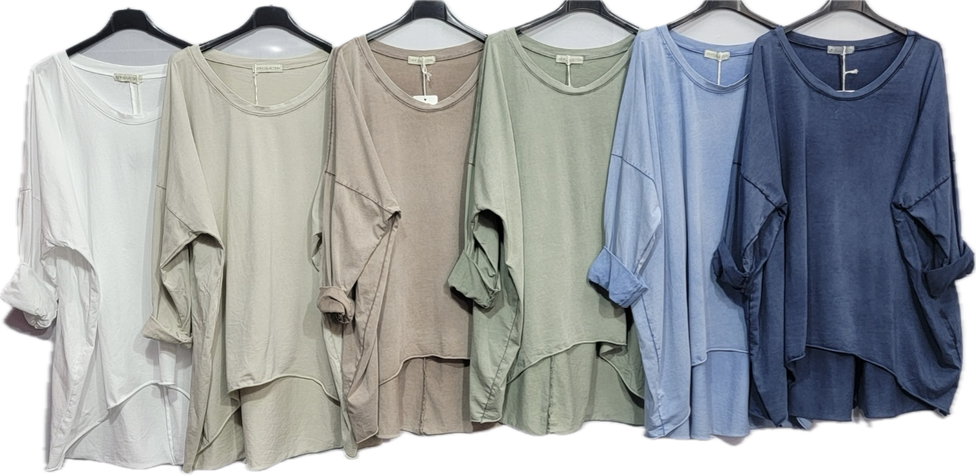 Lightweight Cotton High-Low Top
