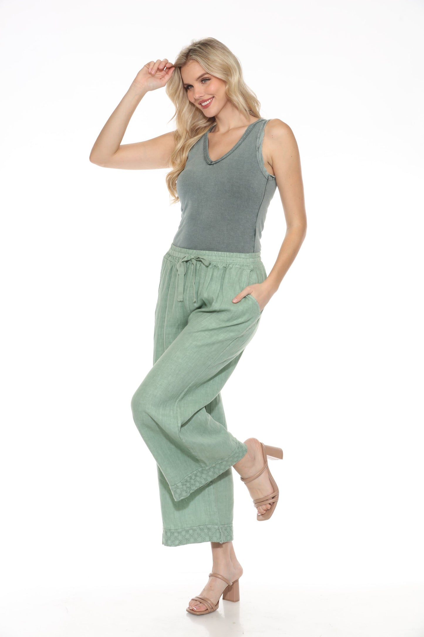 Sequin Tank Tops V-Neck
