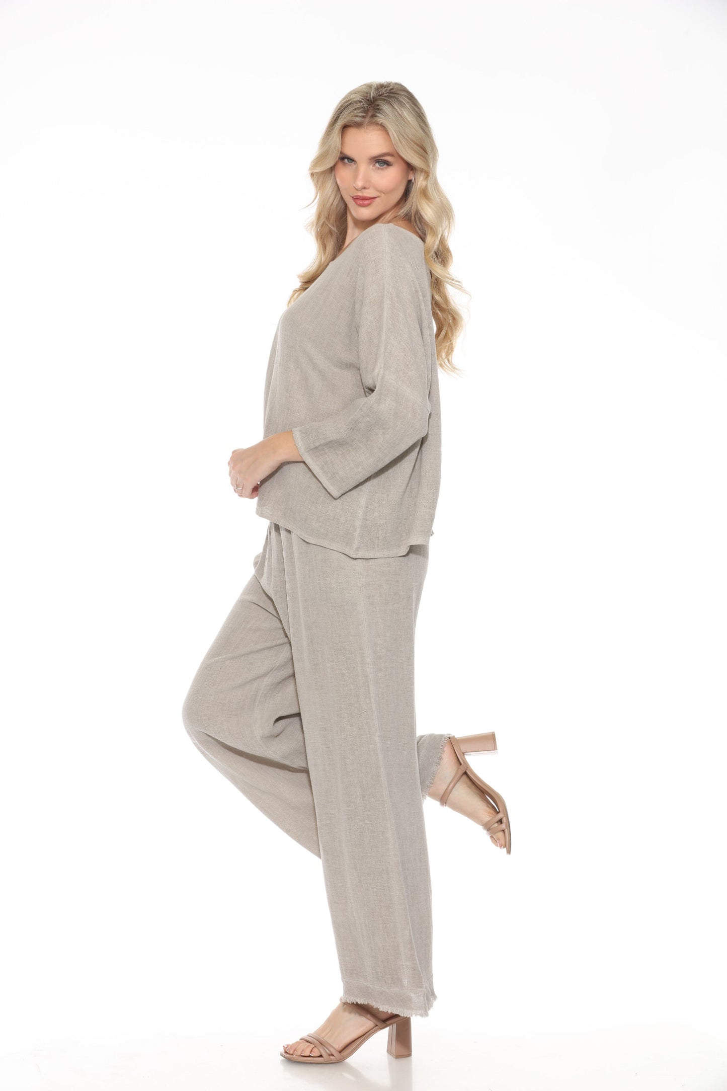 3/4 Sleeve Relaxed Gauze Top