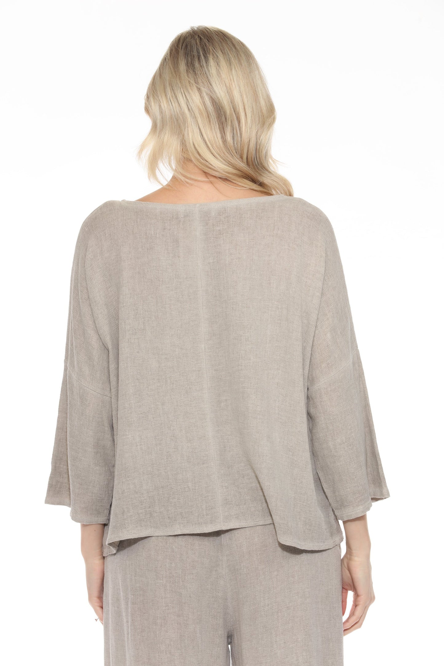 3/4 Sleeve Relaxed Gauze Top